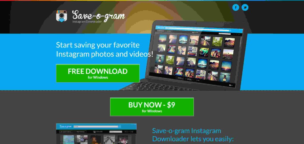 Download Instagram photos on PC using Save-o-gram