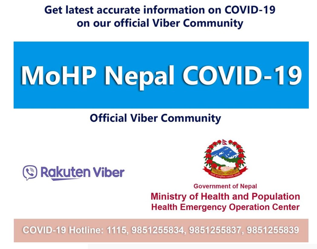 “COVID-19” Viber community by Government to disseminate verified information