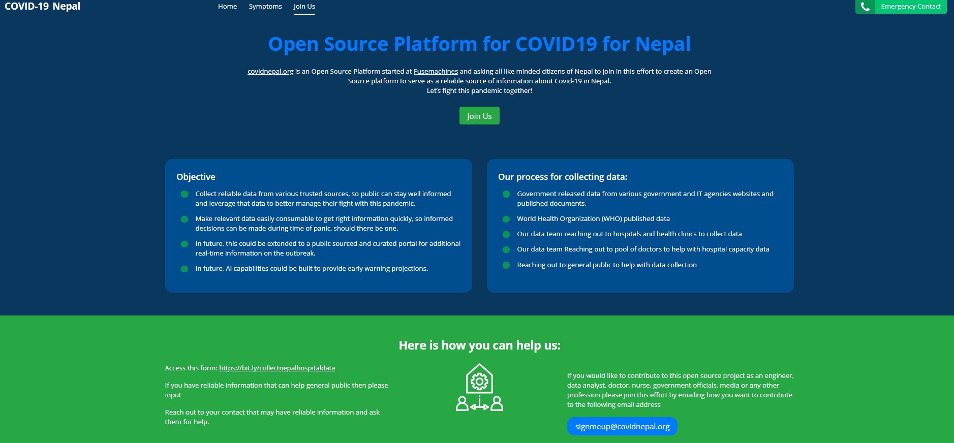 Covid-19.Org Nepal objectives