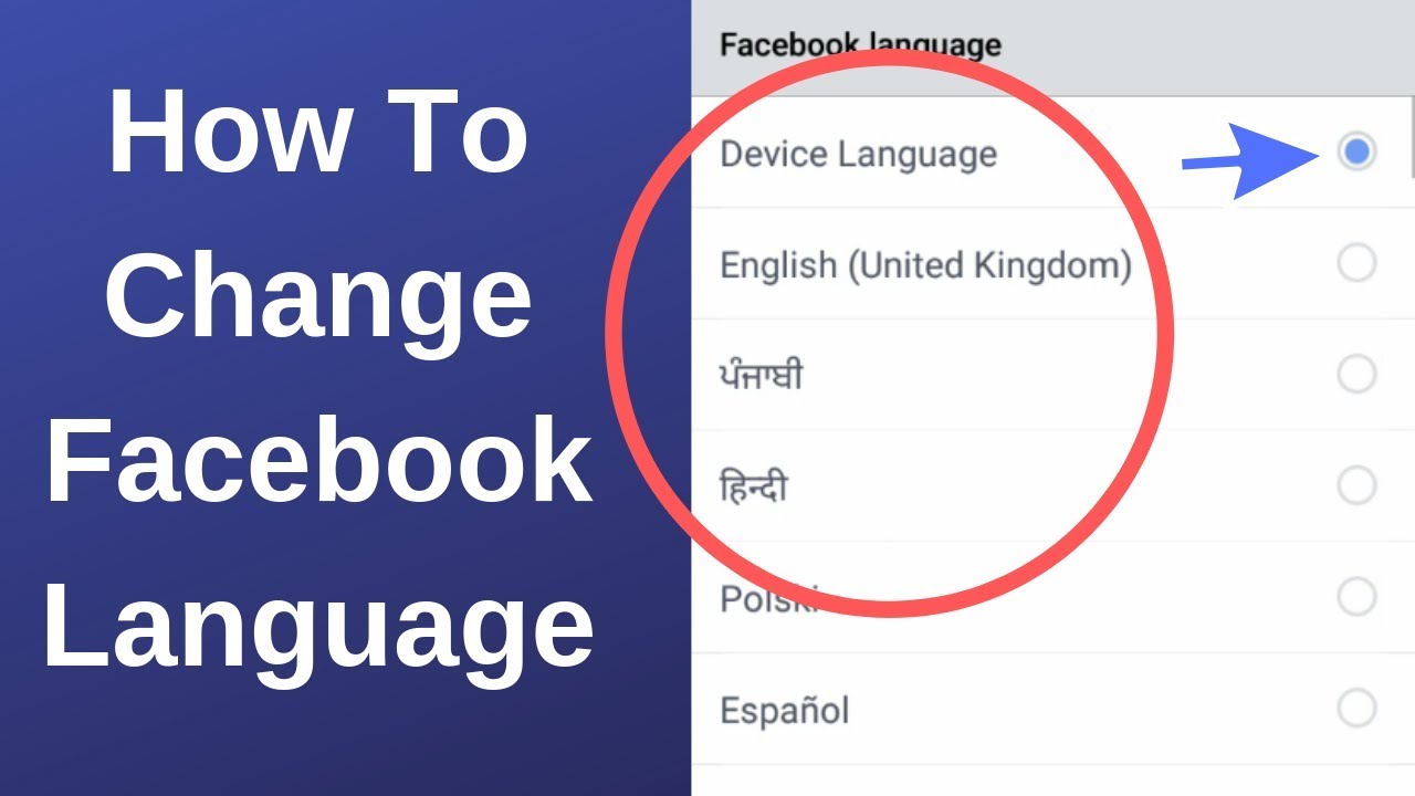 change facebook language