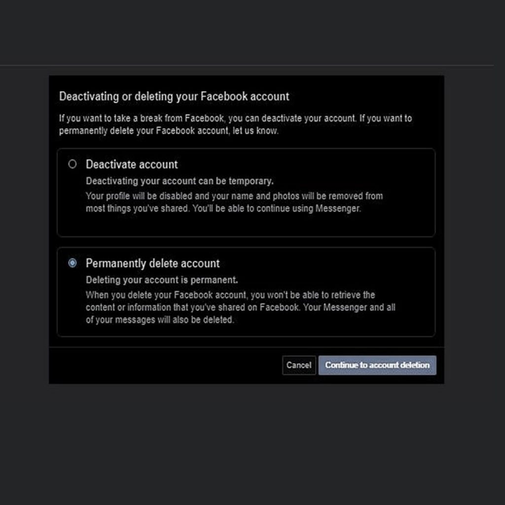 How to completely delete a Facebook account?