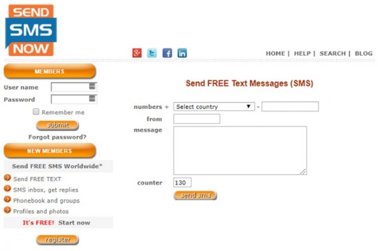 Send SMS. Was send sms