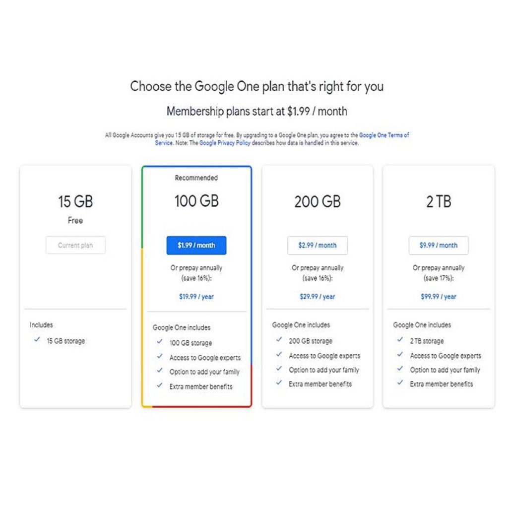 Free up space in google drive 