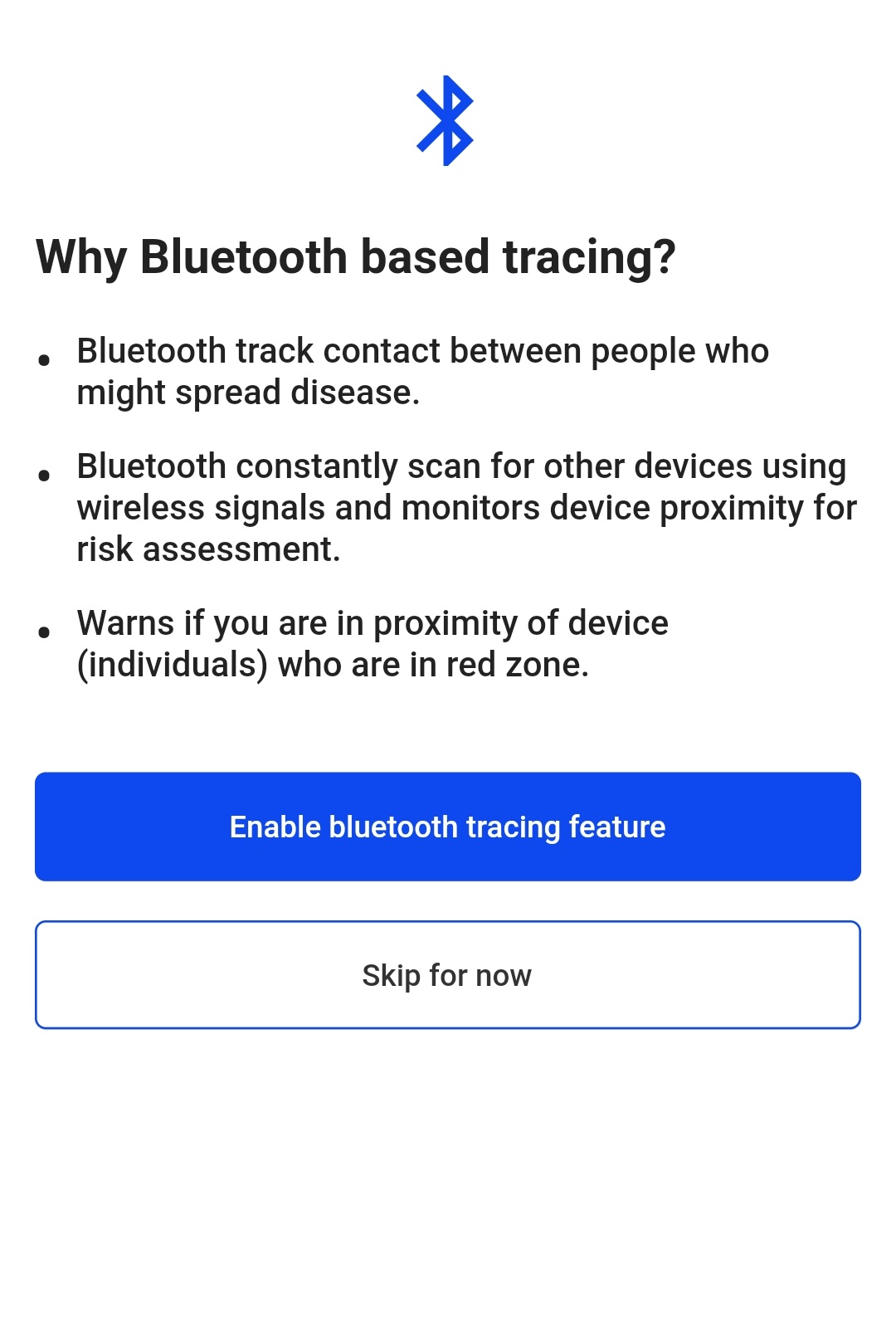 Bluetooth tracing