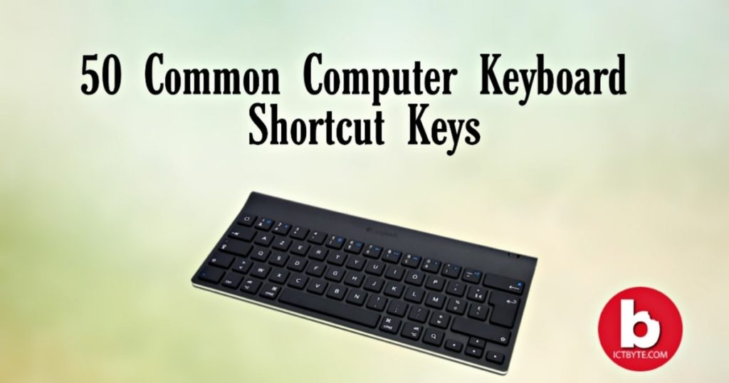 Computer Keyboard Shortcut Keys 50 list
