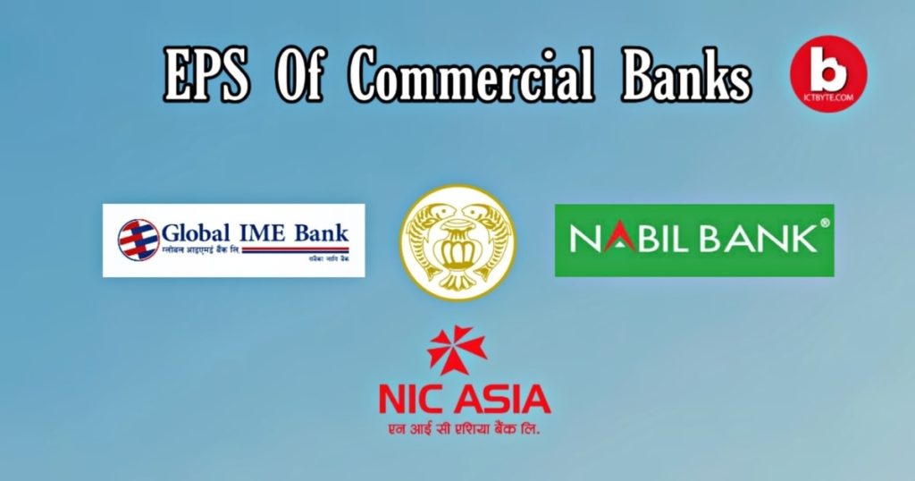 Earnings per share (EPS) of 27 commercial banks in Nepal