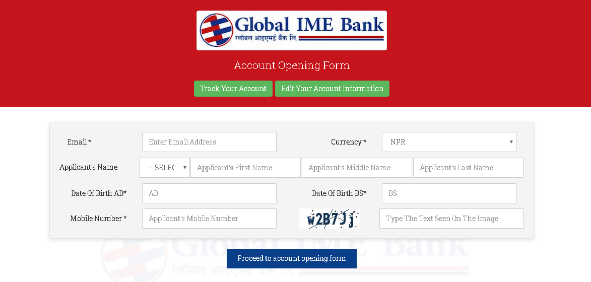 Global IME bank account online form