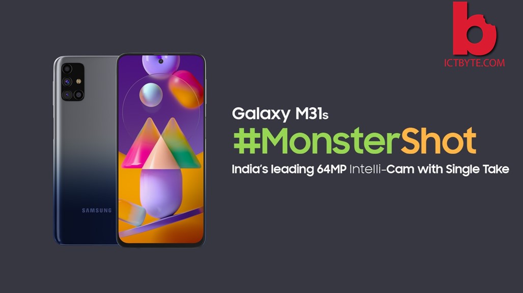  Samsung Galaxy M31s with 6000mAh battery and a 64 MP Intelli-Cam