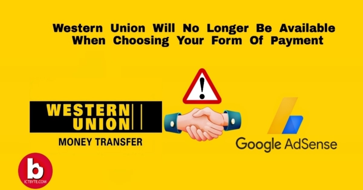 Western Union no longer available