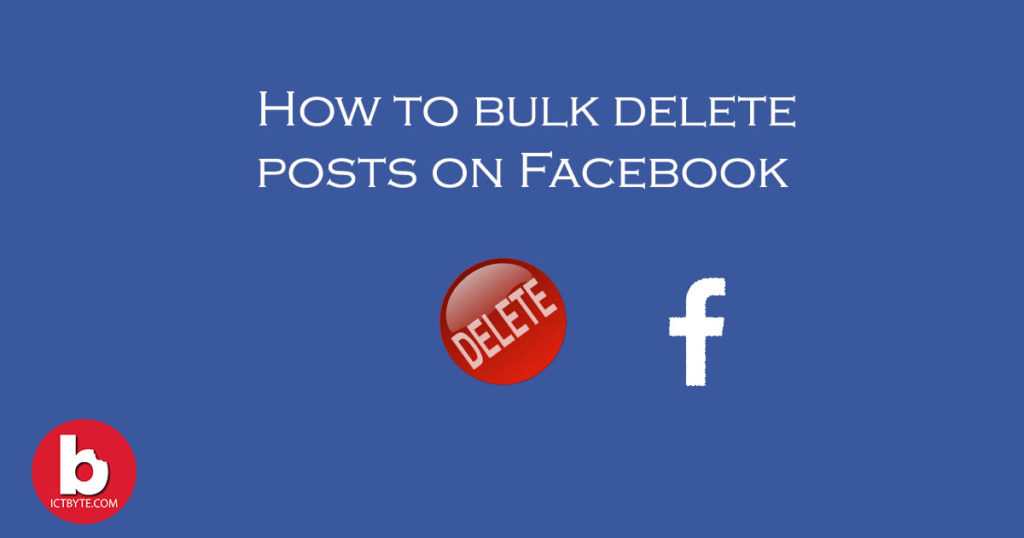 bulk delete posts on Facebook