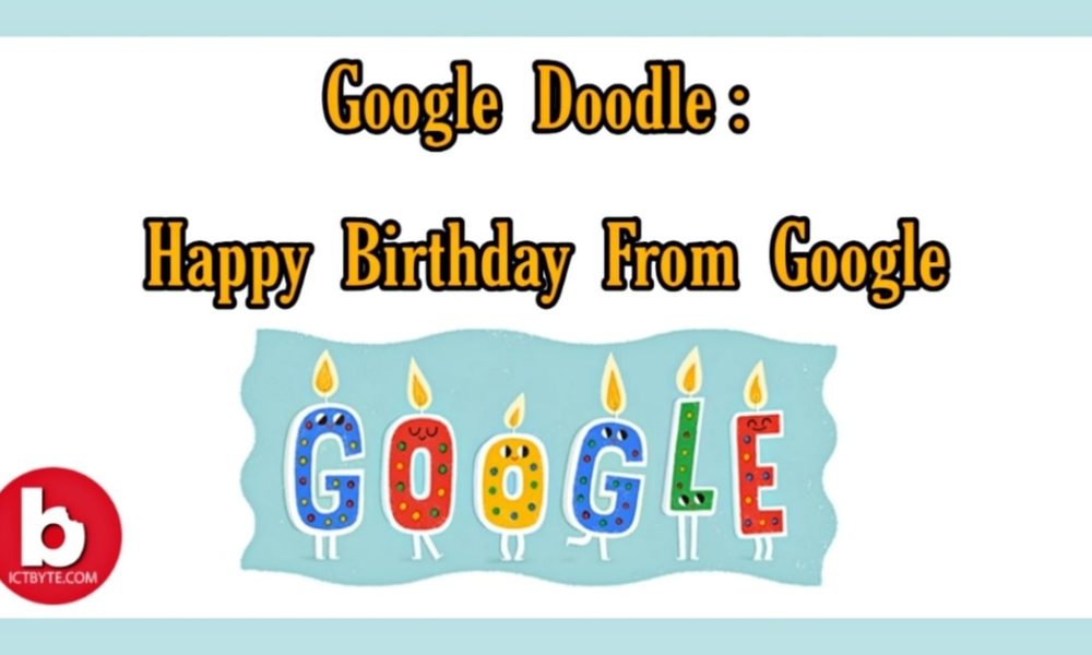  Google Doodle: Happy Birthday from Google