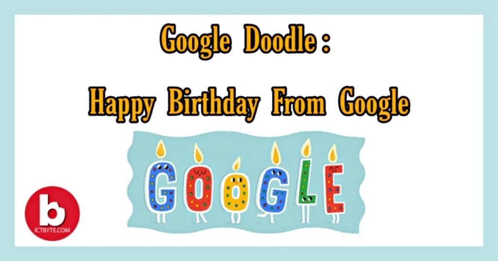 Google Doodle: Happy Birthday from Google google doodle happy birthday