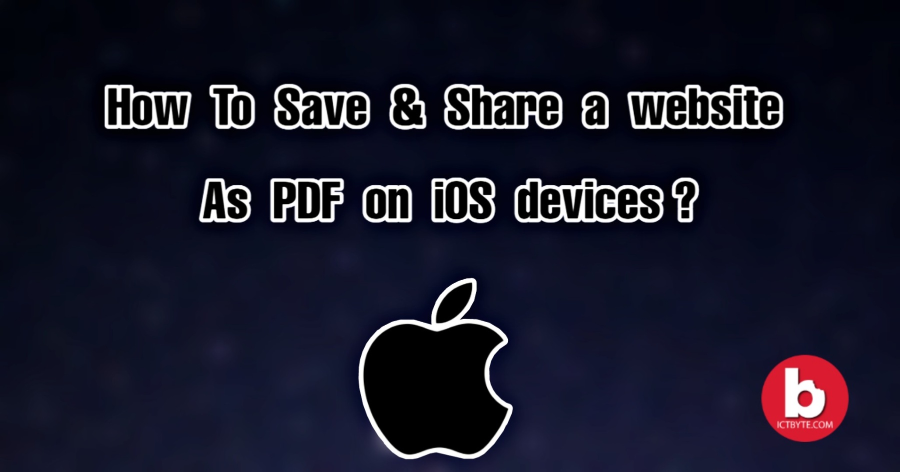 save and share a website as PDF on iOS devices