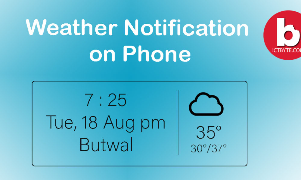 weather notification on phone