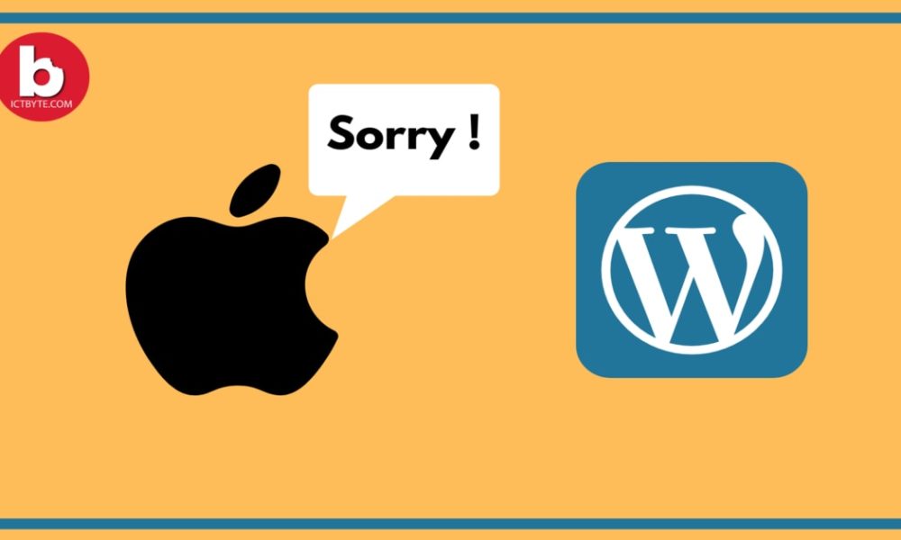 Apple says sorry to WordPress apple whypng