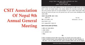 CSIT Association of Nepal 9th Annual General meeting