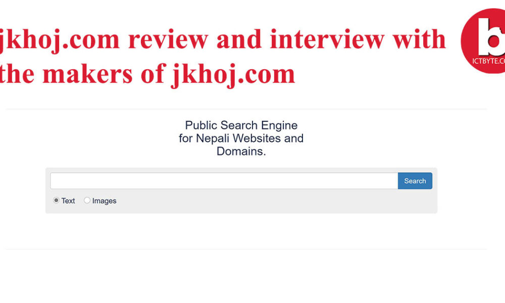 Is jkhoj.com trying to replace Google Search Engine in Nepal?