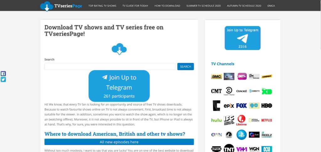 TV series page download series for free