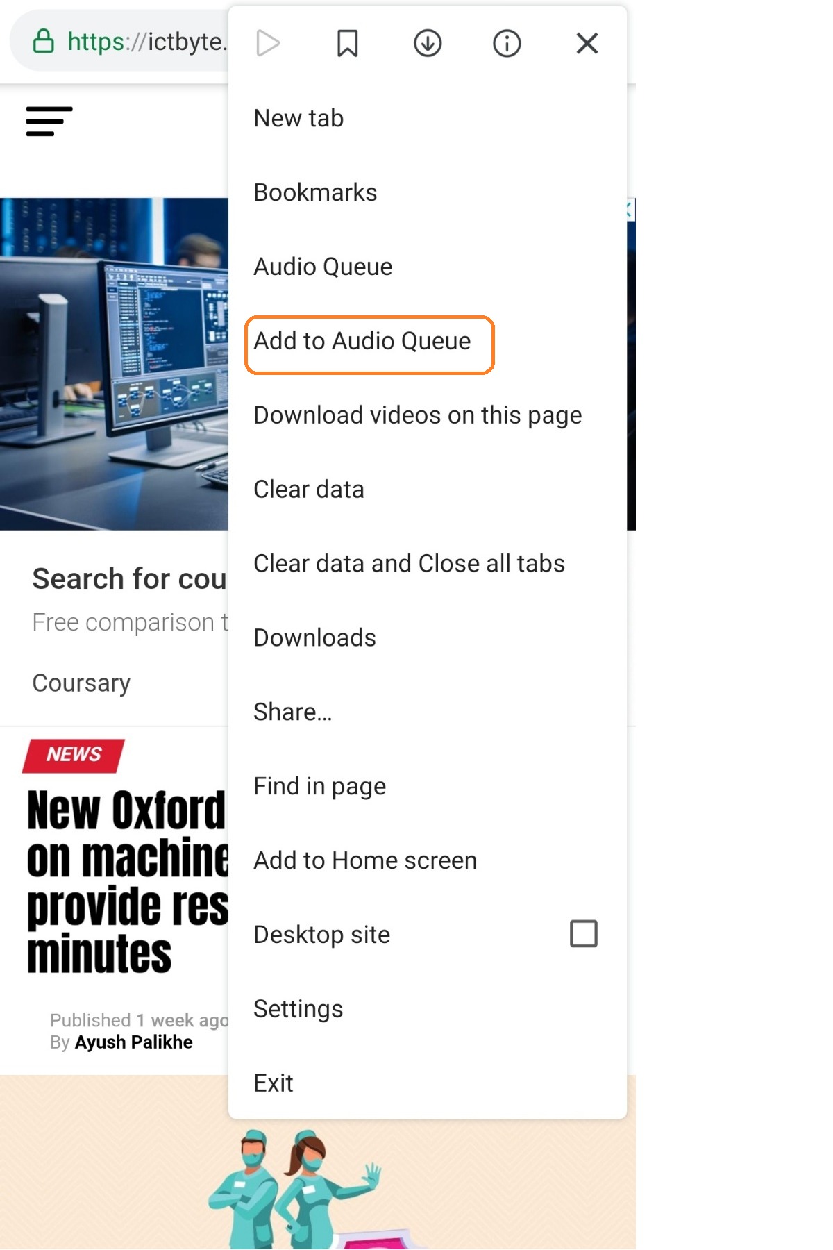 convert any article into audio on android