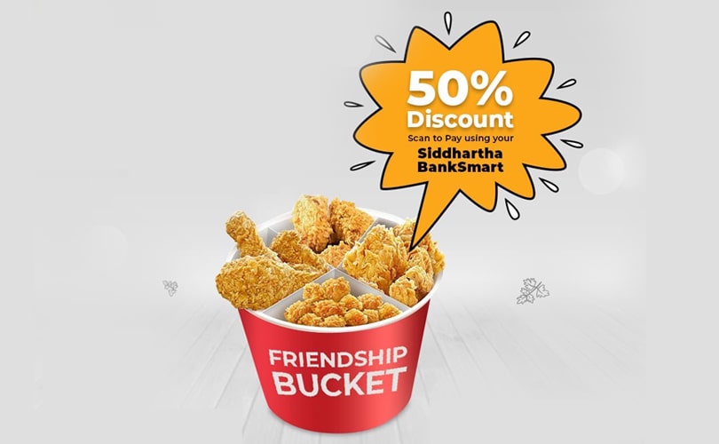 KFC 50 % Discount