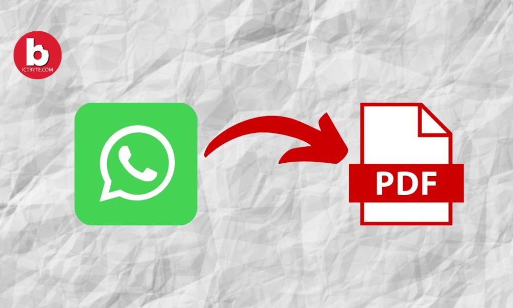 How To Export WhatsApp Chat As PDF? (2020)