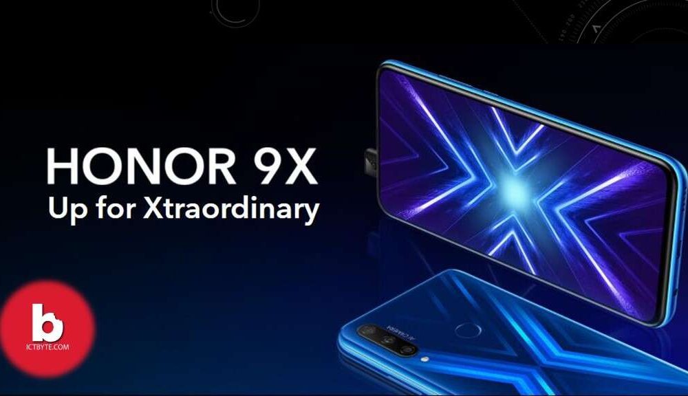 Honor 9X with 16 MP Motorized pop-up selfie camera and 6.59 inches display under Rs. 30,000