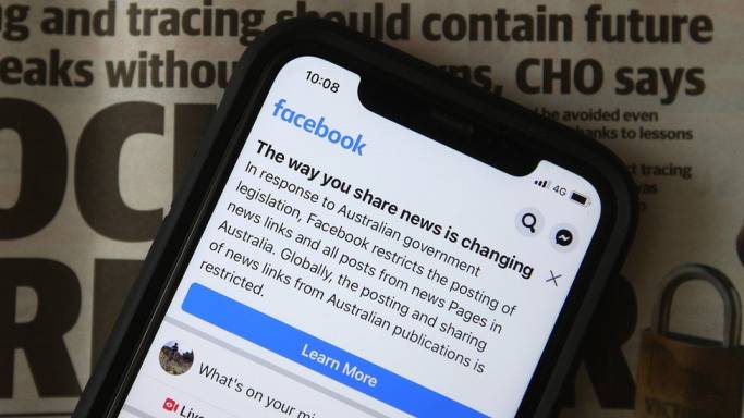 facebook blocked in australia