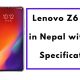Lenovo Z6 Price in Nepal with Full Specifications