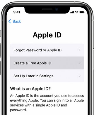 Create a new apple id