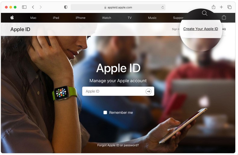 Create a new apple id