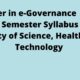 Master in e-Governance First Semester Syllabus Faculty of Science, Health, and Technology