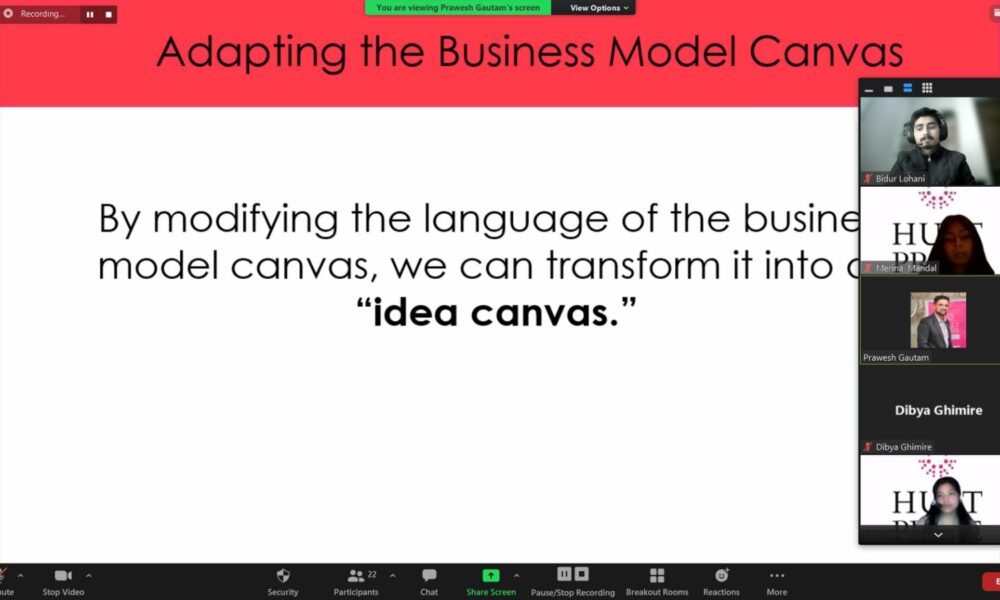 Hult Prize at SMC Successful completed “Business Canvas Model” training session