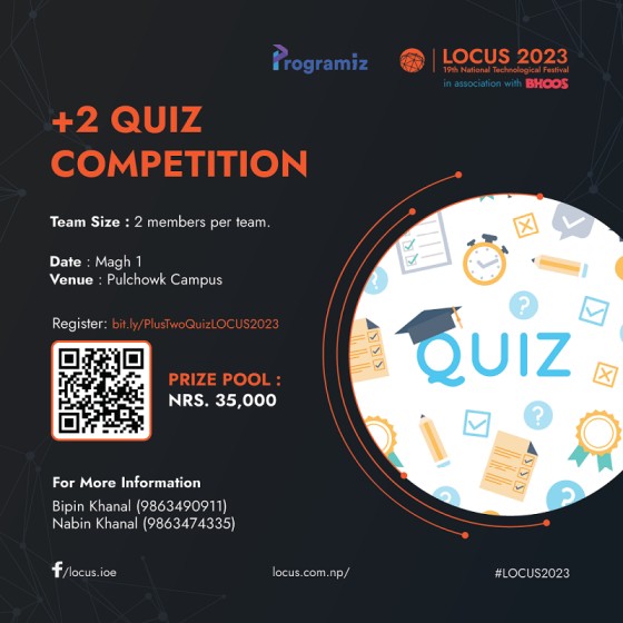 +2 Quiz Competition at LOCUS 2023: Put Your Knowledge to the Test in Nepal