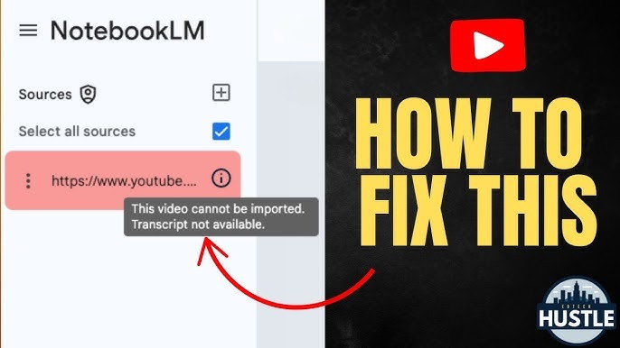 Invalid URL in NotebookLM