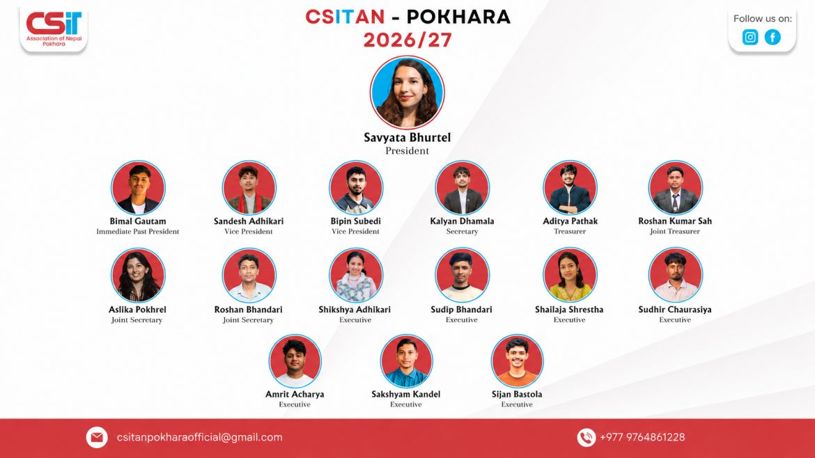 CSITAN-Pokhara Announces New Executive Committee for 2026/27 Tenure