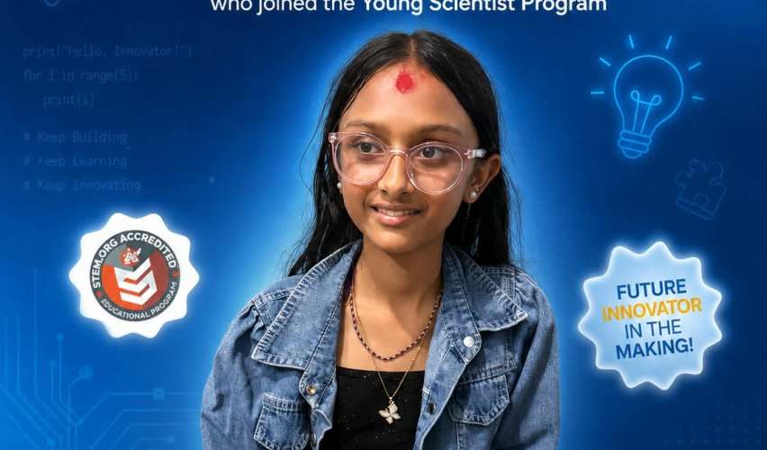 Young Coder Prabidhi Adhikari Joins Young Scientist Program, Showcasing Nepali Talent on the Global Stage